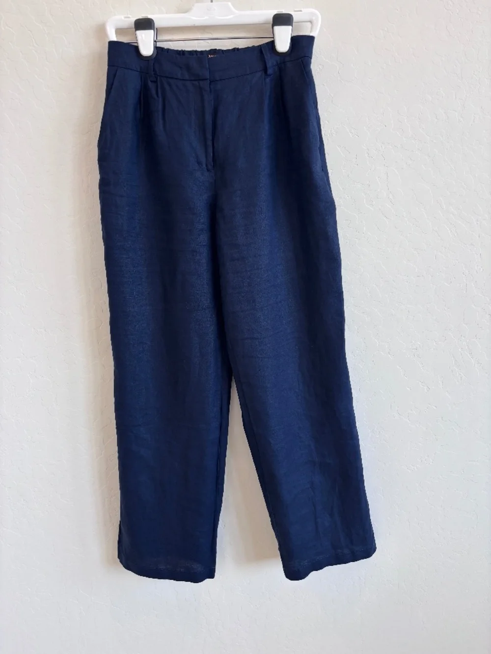 Quince 100% Linen Wide Leg Pants - Navy Blue - Size 6